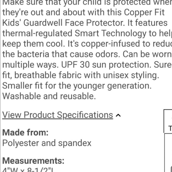 🆕️Coopper Fit Face Mask Protector 3 Pieces AGES8+ - Picture 8 of 10